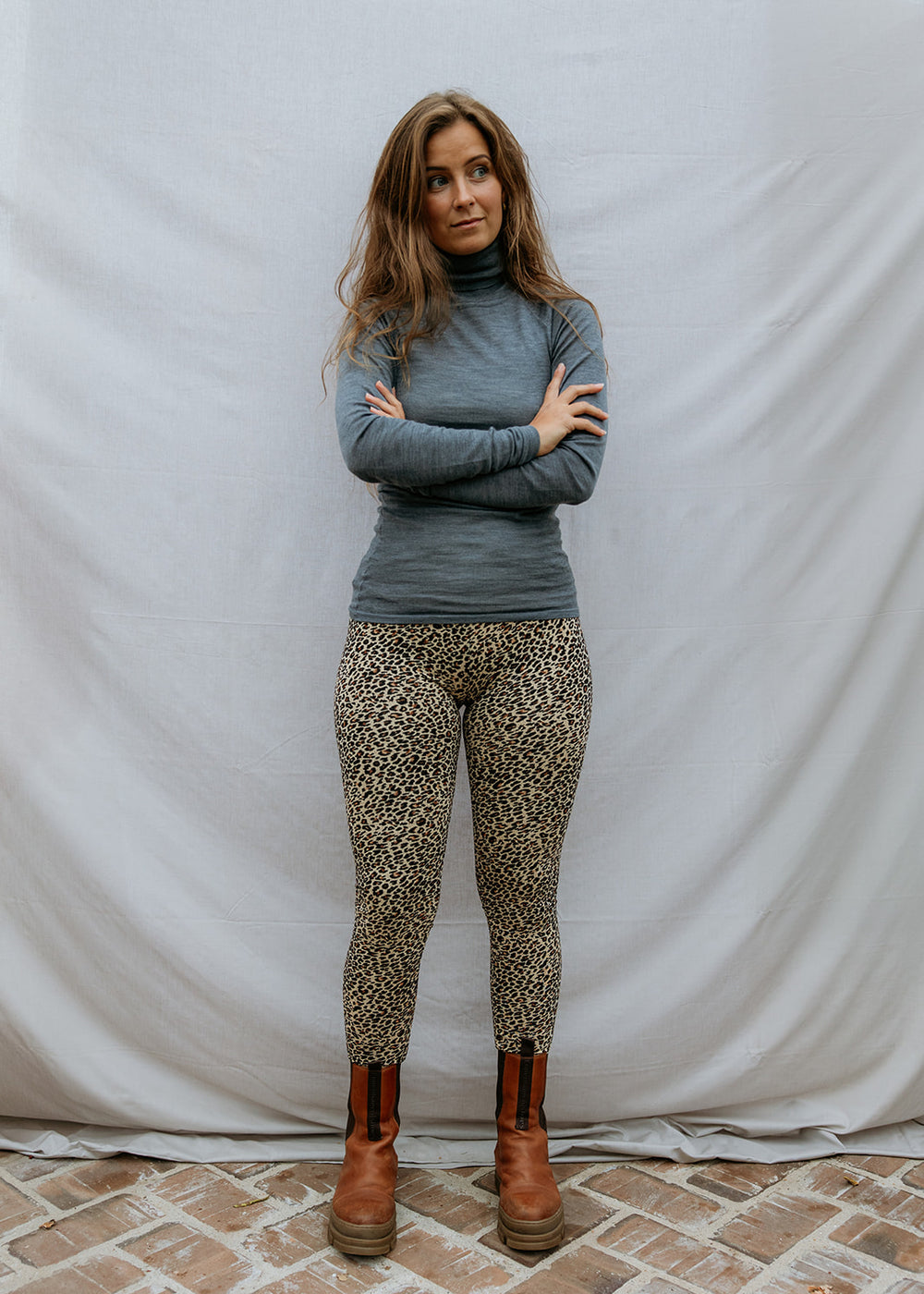 Leo Leg W, Leggings - Brown Leo