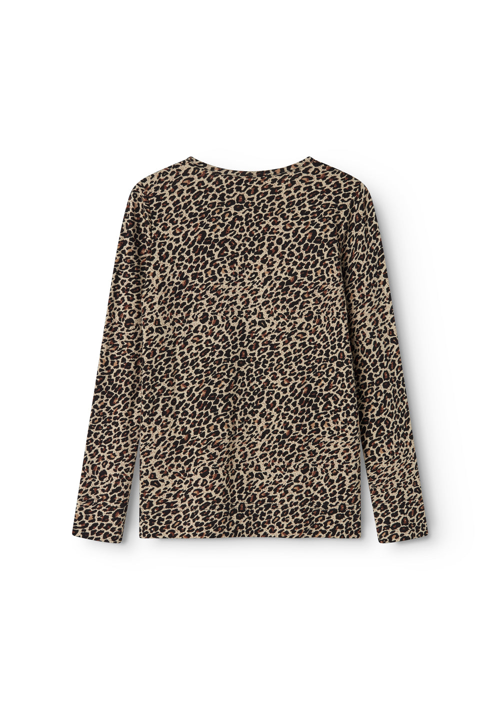 Langærmet bluse i leopardprint