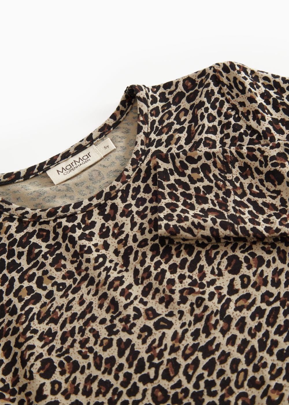 Langærmet bluse i leopardprint