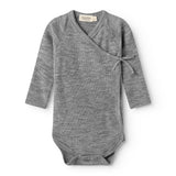 Belita, Uld Rib Bodystocking - Grey Melange