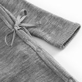 Rula, Uld Rib Heldragt - Grey Melange