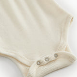 Bini, Uld Rib Bodystocking - Natural