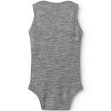 Bini, Uld Rib Bodystocking - Grey Melange