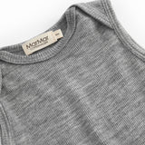 Bini, Uld Rib Bodystocking - Grey Melange