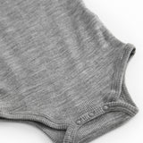 Bini, Uld Rib Bodystocking - Grey Melange