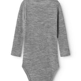Bense, Uld Rib Bodystocking - Grey Melange