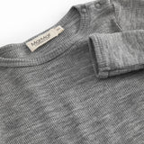 Bense, Uld Rib Bodystocking - Grey Melange