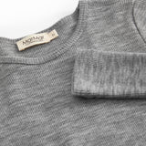 Tamra, Uld Rib Bluse - Grey Melange