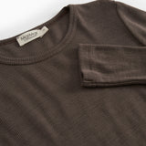 Tamra, Uld Rib Bluse - Terre