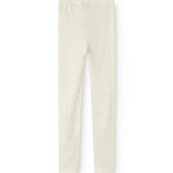 Leg, Uld Rib Leggings - Natural