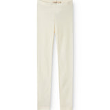 Leg, Uld Rib Leggings - Natural