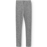 Leg, Uld Rib Leggings - Grey Melange