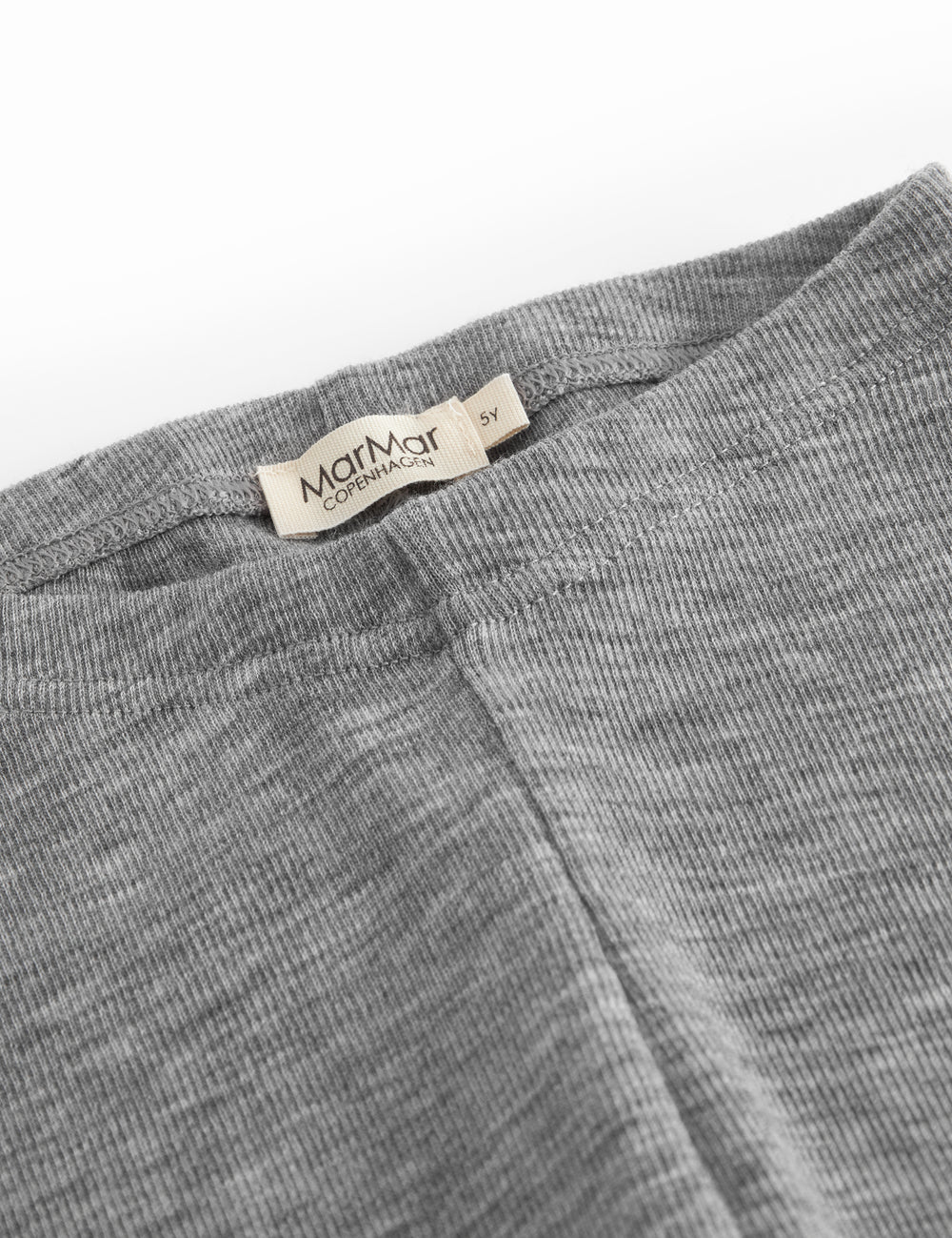 Leg, Uld Rib Leggings - Grey Melange