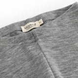 Leg, Uld Rib Leggings - Grey Melange