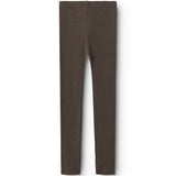 Leg, Uld Rib Leggings - Terre