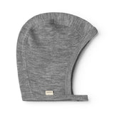Hoody, Uld Rib Hue - Grey Melange