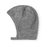 Hoody, Uld Rib Hue - Grey Melange