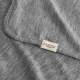 Alida, Uld Rib Baby tæppe - Grey Melange
