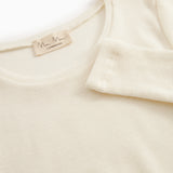Tamra W, Uld Rib Bluse - Natural