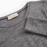 Tamra W, Uld Rib Bluse - Grey Melange