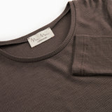 Tamra W, Uld Rib Bluse - Terre