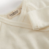 Tut Wrap LS, Uld Rib Bluse - Natural