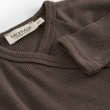 Tut Wrap LS, Uld Rib Bluse - Terre