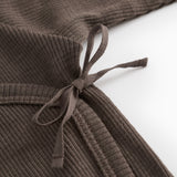 Tut Wrap LS, Uld Rib Bluse - Terre