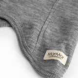 Balaclava, Uld Rib Elefanthue - Grey Melange
