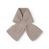 Baby-tørklæde i alpaca melange, beige meleret, knudeformet fold