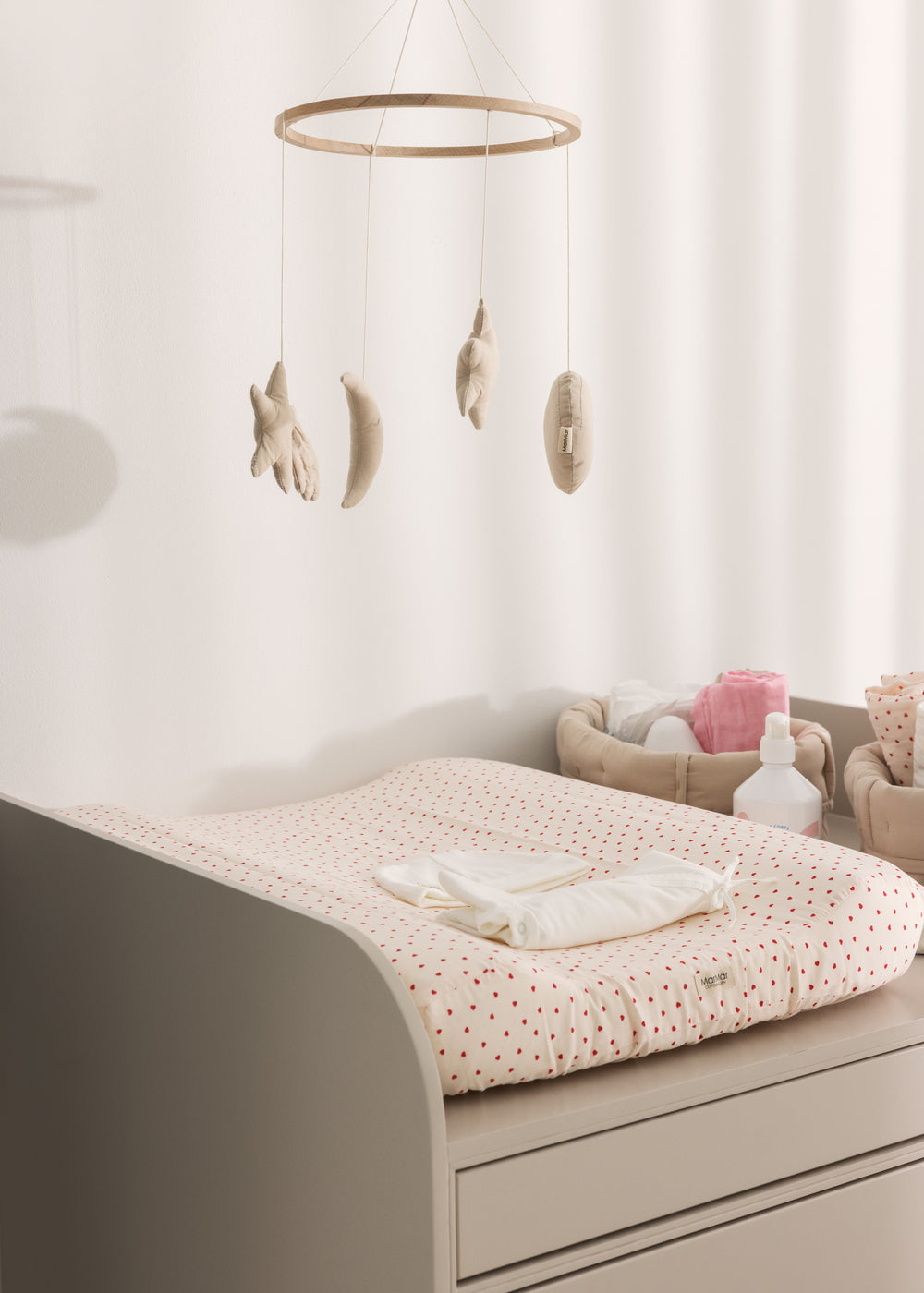 Changing Cushion Cover - Puslepudebetræk, Happy Hearts