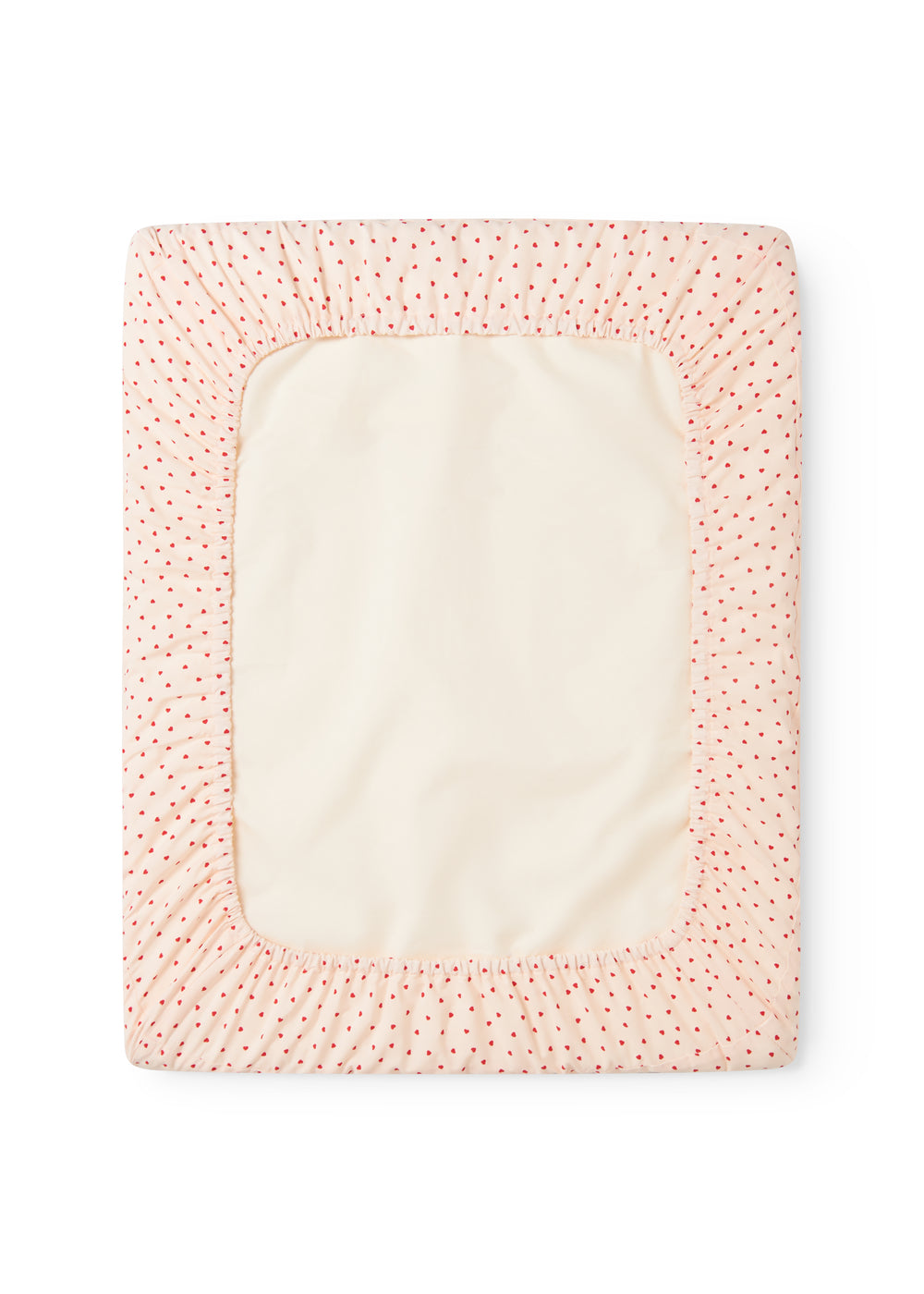 Betræk til puslepude med et fint hjerte print