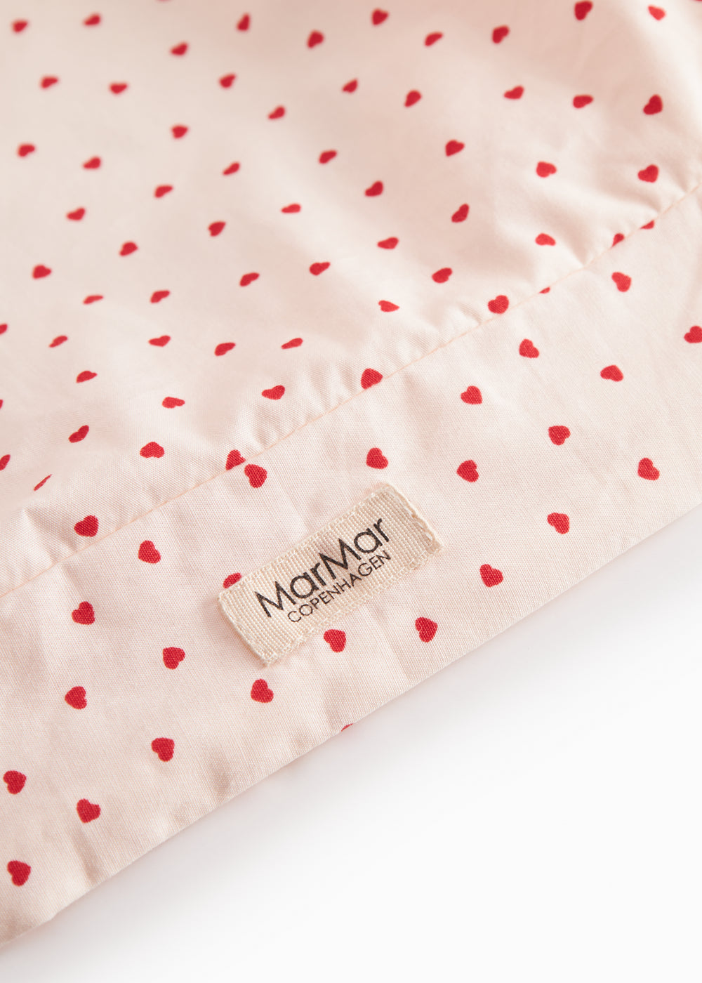 Betræk til puslepude med et fint hjerte print