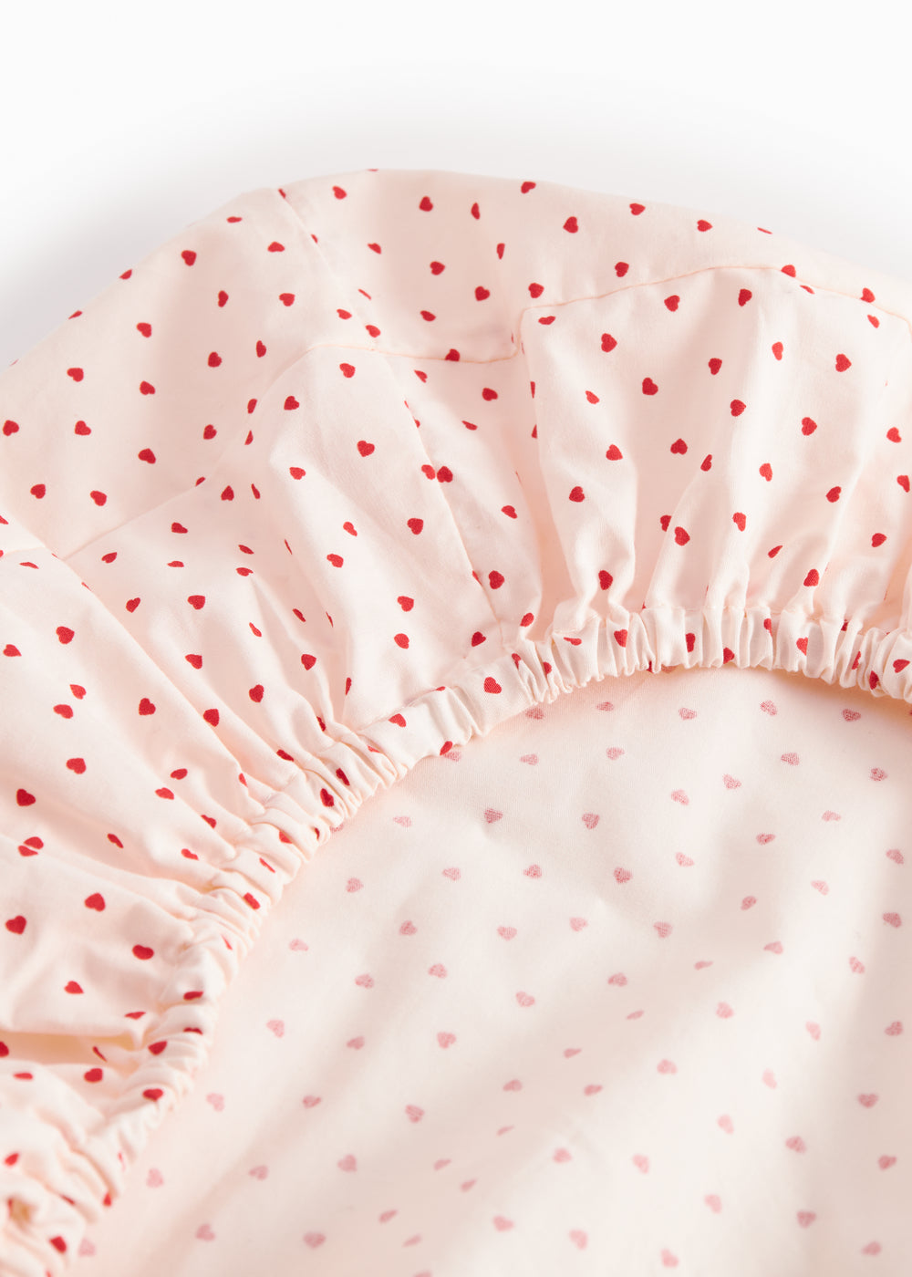 Betræk til puslepude med et fint hjerte print