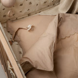 Bed Linen Scallop Baby, Sengetøj - Beige Rose