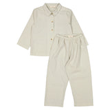 Pajama Set, Pyjamassæt - Blue Stone Stripe