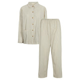 Pajama Set W, Pyjamassæt - Blue Stone Stripe