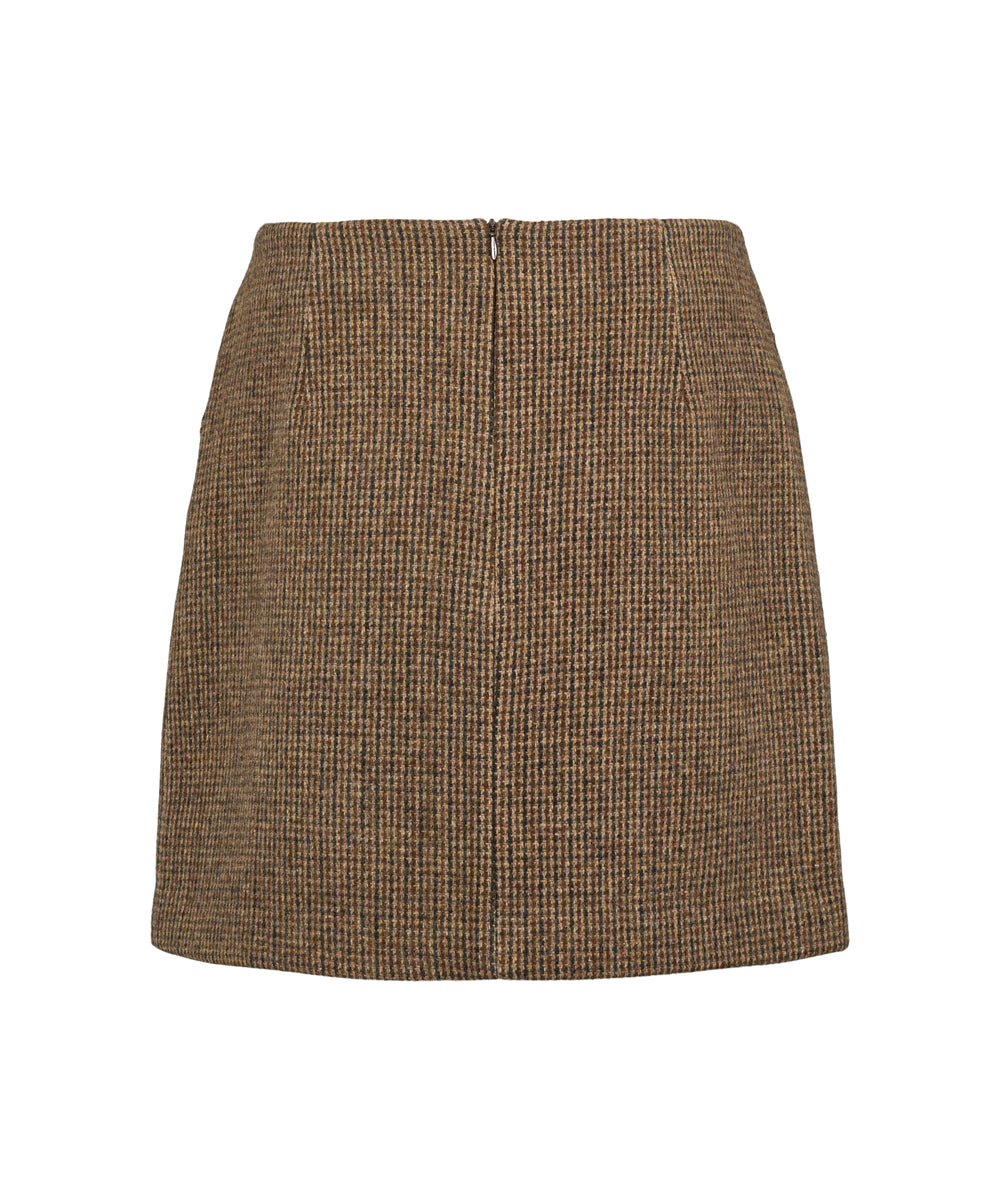 Brun ternet nederdel til kvinder