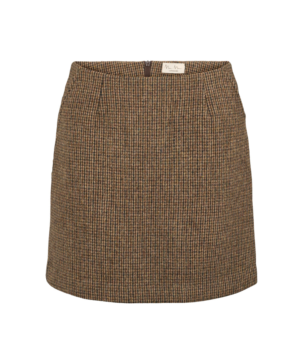 Brun ternet nederdel til kvinder