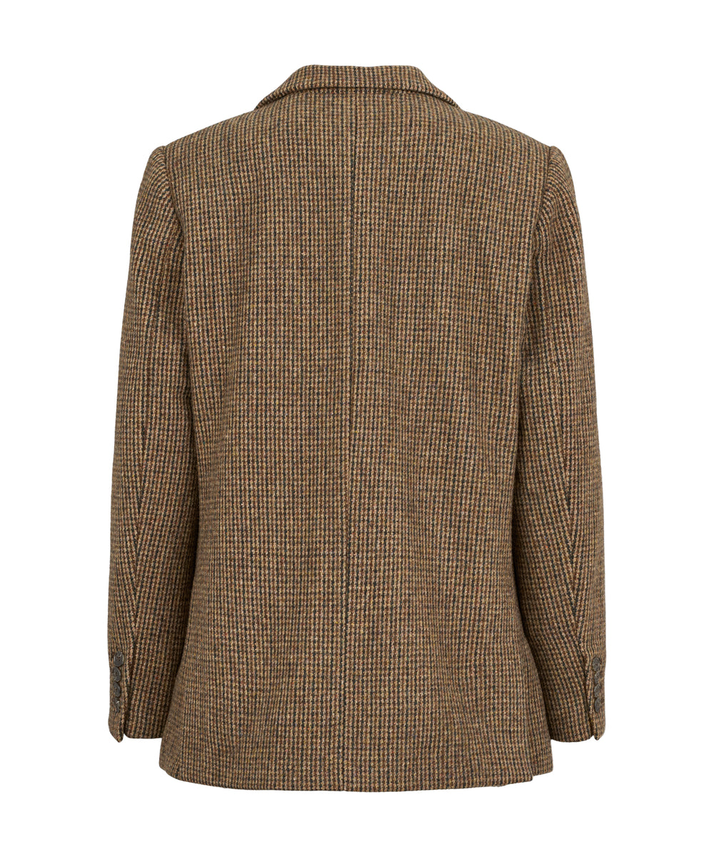 Brun ternet blazer til kvinder