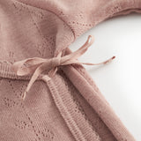 Belita, Uld Pointelle Bodystocking - Burnt Rose