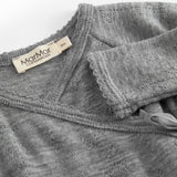 Belita, Uld Pointelle Bodystocking - Grey Melange