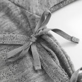 Rula, Uld Pointelle Heldragt - Grey Melange