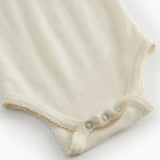 Benedikte, Uld Pointelle Bodystocking - Natural