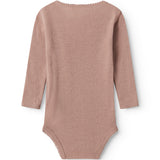 Benedikte, Uld Pointelle Bodystocking - Burnt Rose