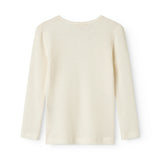 Tamra, Uld Pointelle T-shirt - Natural