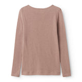 Tamra, Uld Pointelle T-shirt - Burnt Rose