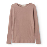 Tamra, Uld Pointelle T-shirt - Burnt Rose