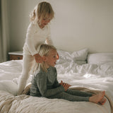 Tamra, Uld Pointelle T-shirt - Grey Melange