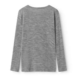 Tamra, Uld Pointelle T-shirt - Grey Melange